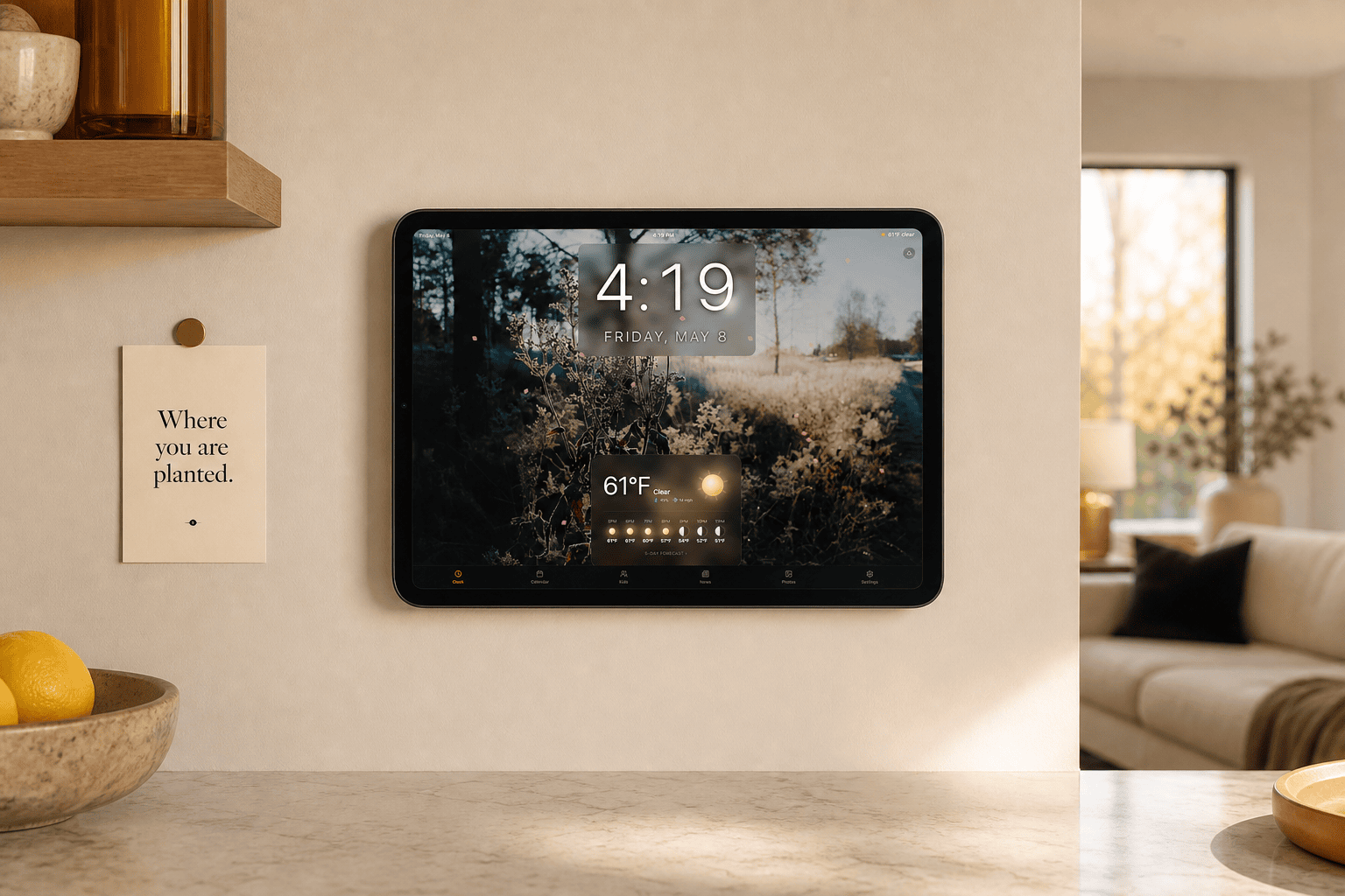 FamGlow wall display